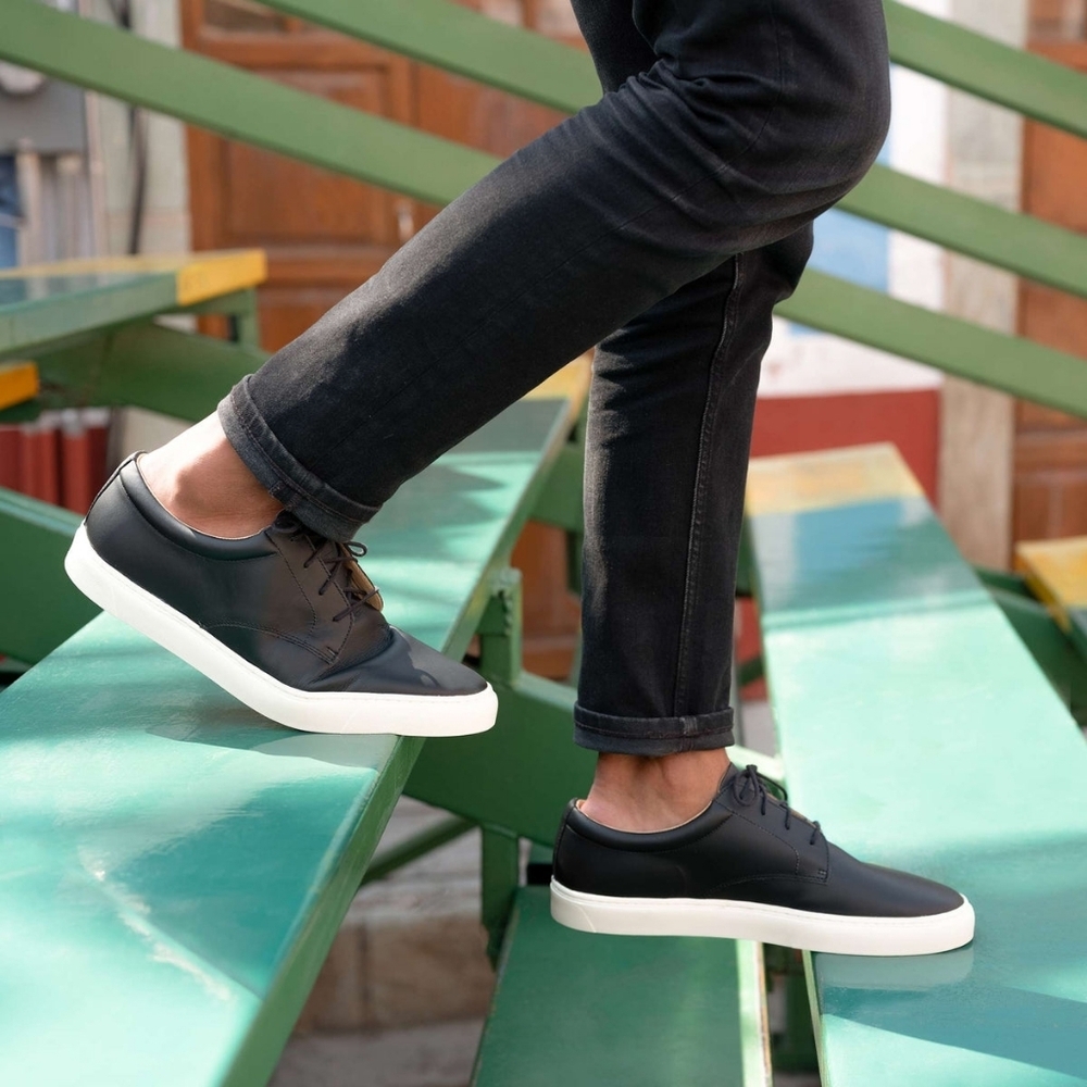 Nisolo Diego Everyday Black Leather Sneaker Men's Sz 13 (NWB) - Picture 7 of 7